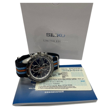 Seiko Criteria Chronograph Quartz 43mm Blue Dial Watch